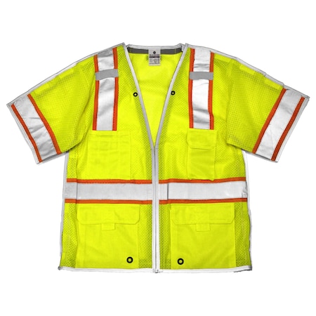 Kishigo S, Lime, Class 3, Premium Brilliant Series Breakaway Vest 1552B-S